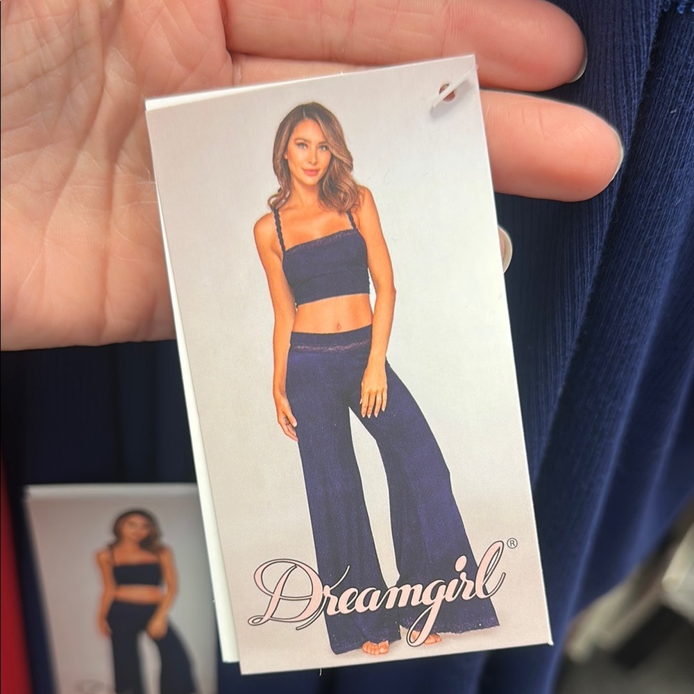 Dreamgirl Navy Two-Piece Loungewear